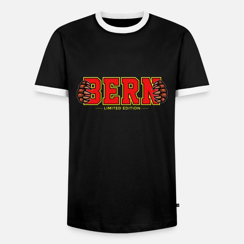 Bern - Men's Ringer Shirt - black/white