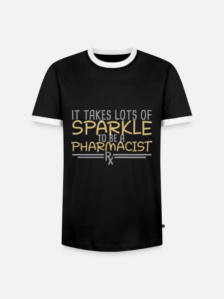 Pharmacist Sparkle - Men's Ringer Shirt - black/white