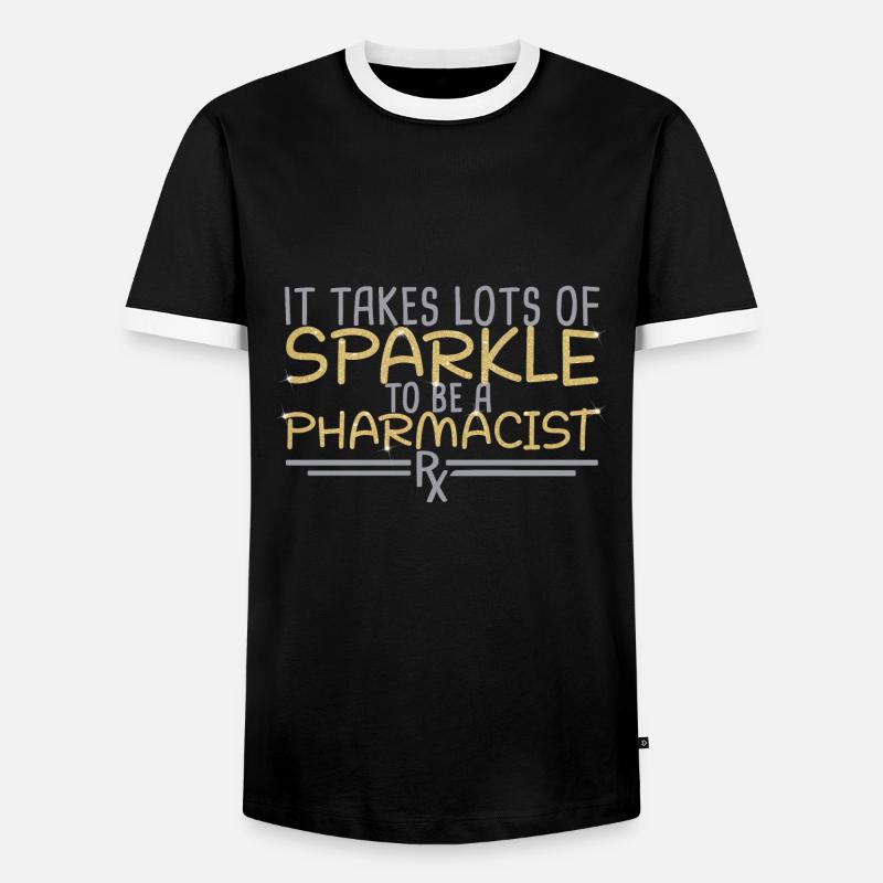 Apotheker Sparkle - Männer Kontrast-T-Shirt - Schwarz/Weiß