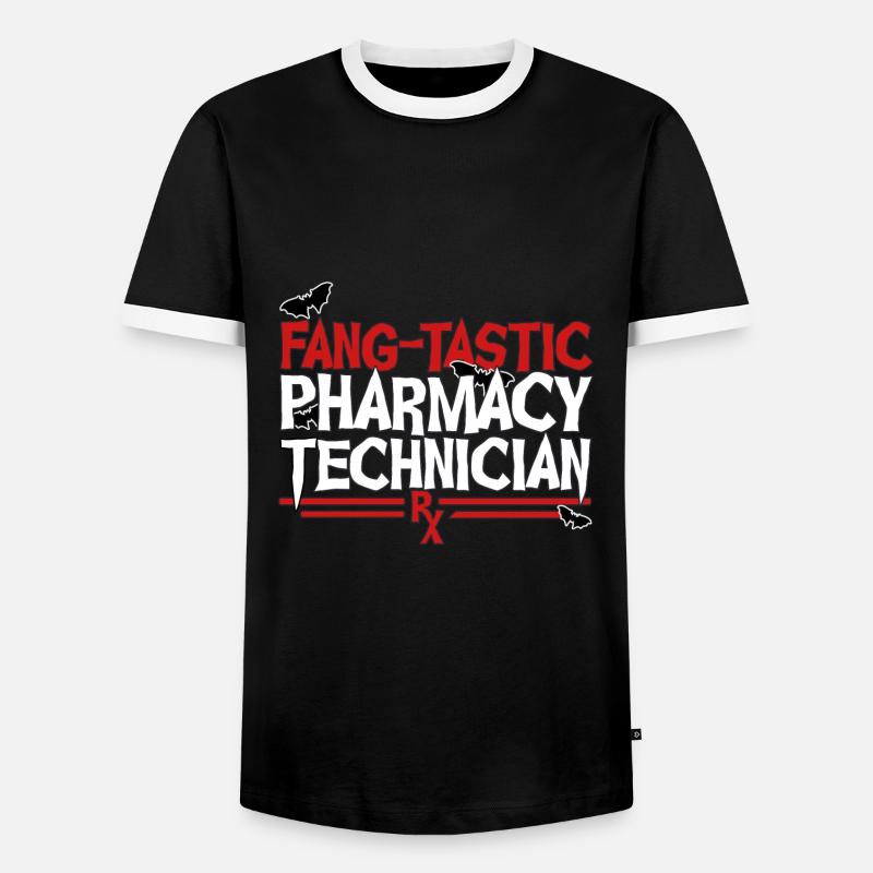 PTA Halloween - Männer Kontrast-T-Shirt - Schwarz/Weiß