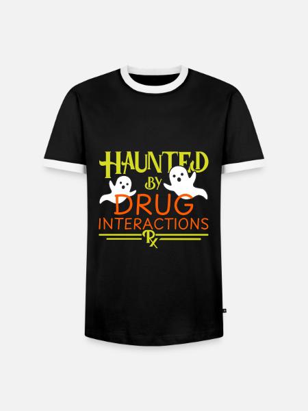Pharmacy Halloween | Haunted - Men's Ringer Shirt - black/white