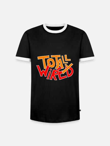 Totally Wired (Colour) - Men's Ringer Shirt - black/white