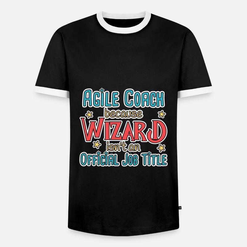 Agile Coach Wizard - Männer Kontrast-T-Shirt - Schwarz/Weiß