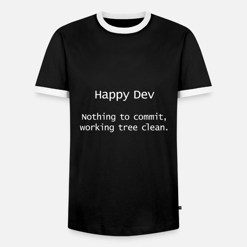 Nothing to commit - Men's Ringer Shirt - black/white