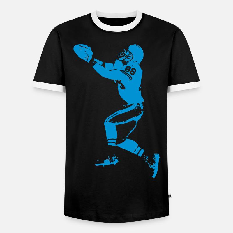 touchdown - Männer Kontrast-T-Shirt - Schwarz/Weiß