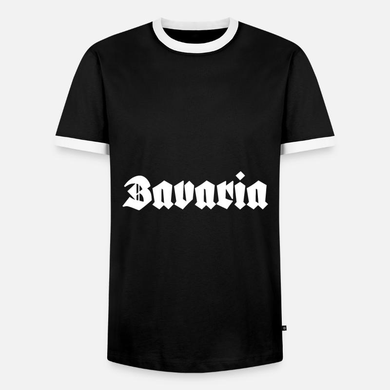 Bavaria - Männer Kontrast-T-Shirt - Schwarz/Weiß