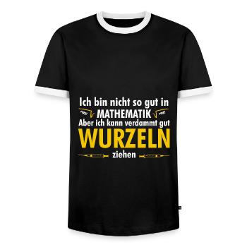 Dentist Stomatologe Zahnarzt I Dentistry Wurzel - Männer Kontrast-T-Shirt - Schwarz/Weiß - Vorne - AI Model Female 172 light (172cm) & AI Model Male 178 light (178cm)