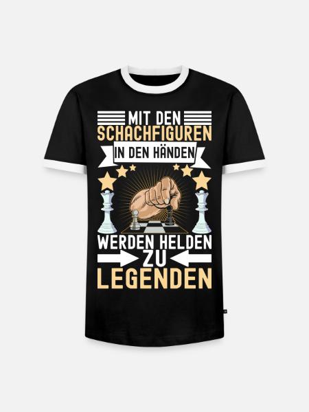 Schach Schachspieler - Männer Kontrast-T-Shirt - Schwarz/Weiß
