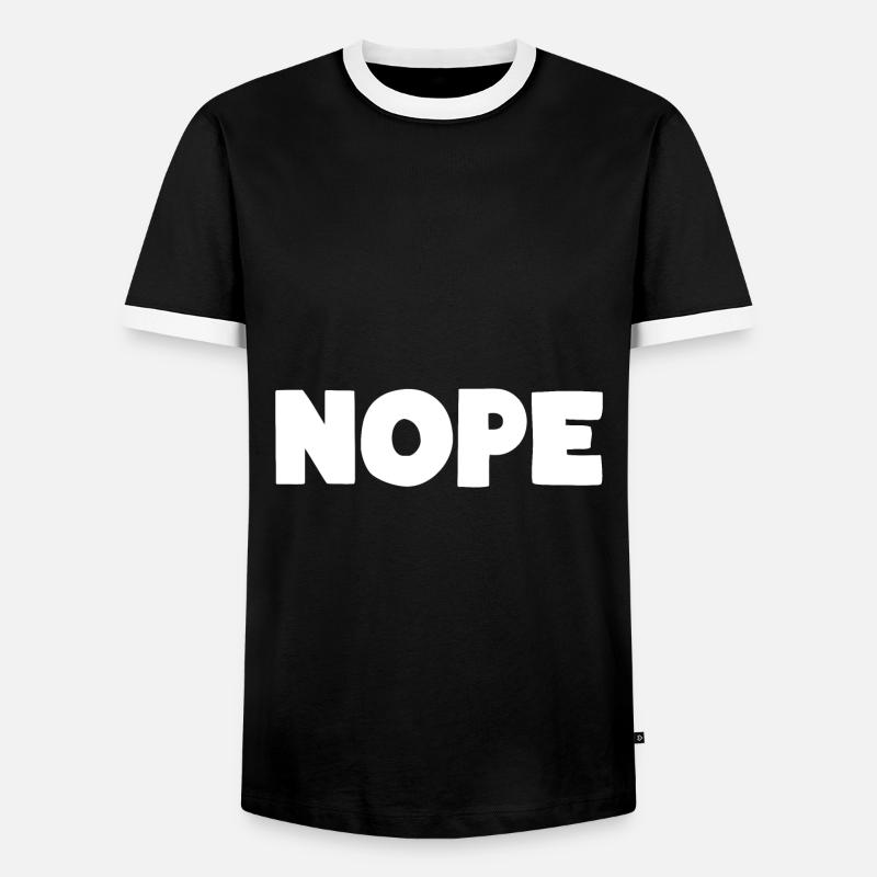 NOPE - Men's Ringer Shirt - black/white