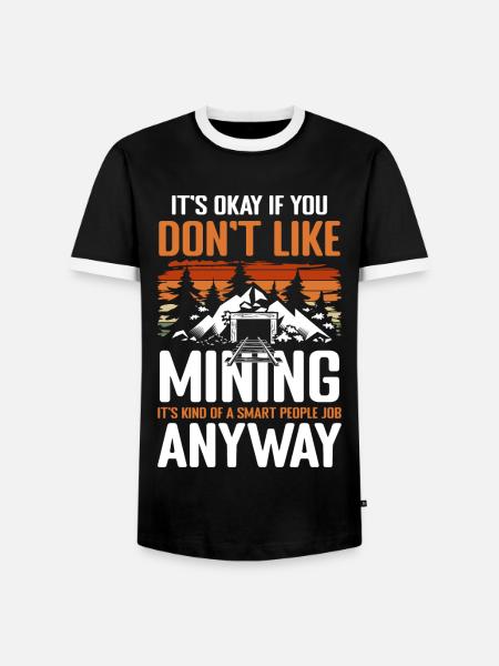 Coal Shovel Miner Treasures - Men's Ringer Shirt - black/white