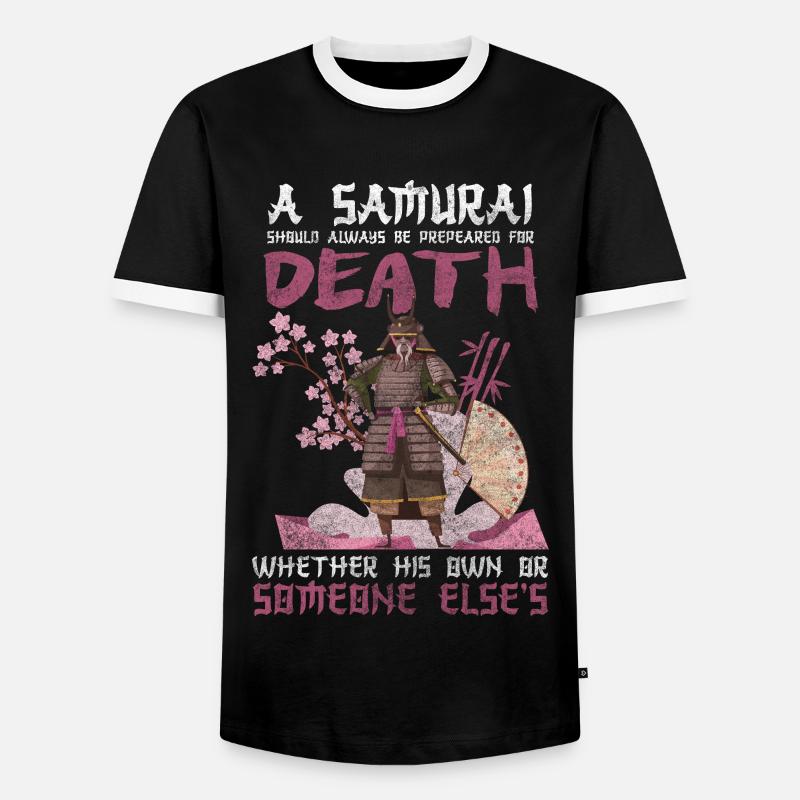 Samurai Aikido Ronin - Men's Ringer Shirt - black/white