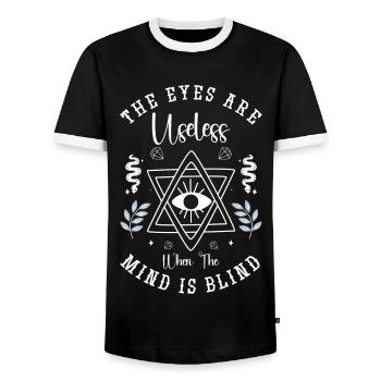 Dreamcatcher Native American Esotericism - Men's Ringer Shirt - black/white - Front - AI Model Female 172 light (172cm) & AI Model Male 178 light (178cm)