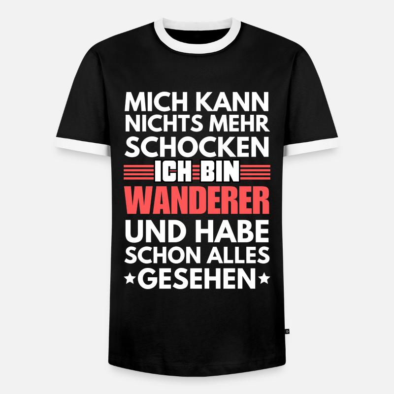 Unshockable walker - Men's Ringer Shirt - black/white