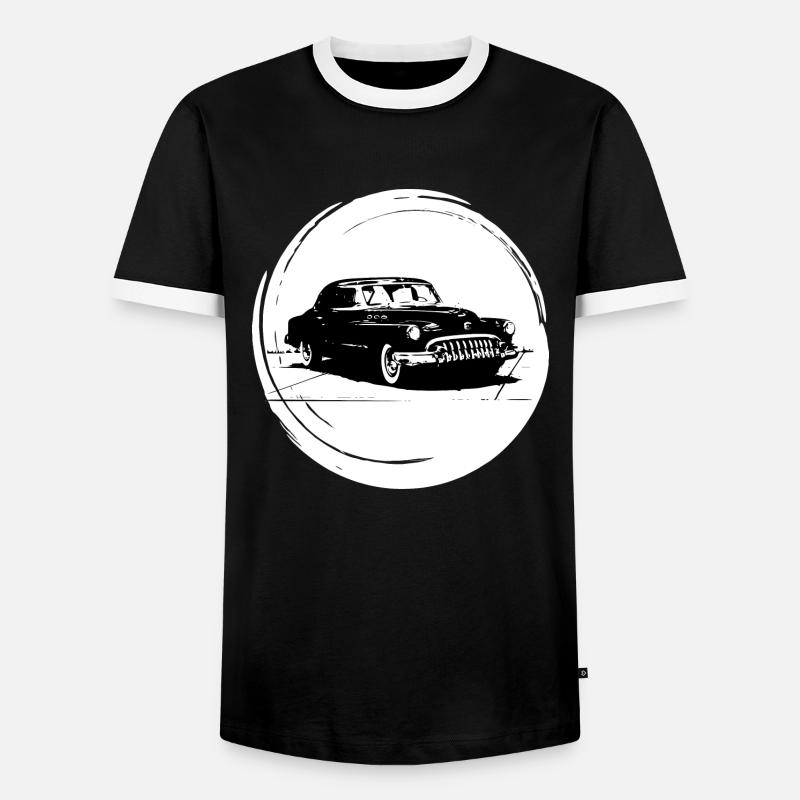 Oldtimer - Männer Kontrast-T-Shirt - Schwarz/Weiß