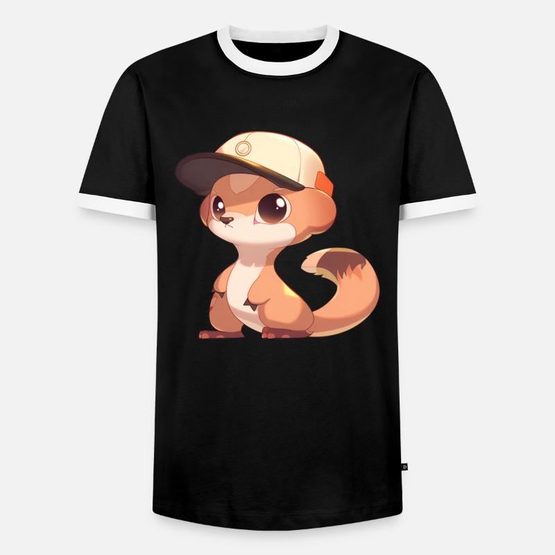 Cute Mongoose - Men's Ringer Shirt - black/white