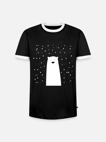Icebear - Men's Ringer Shirt - black/white