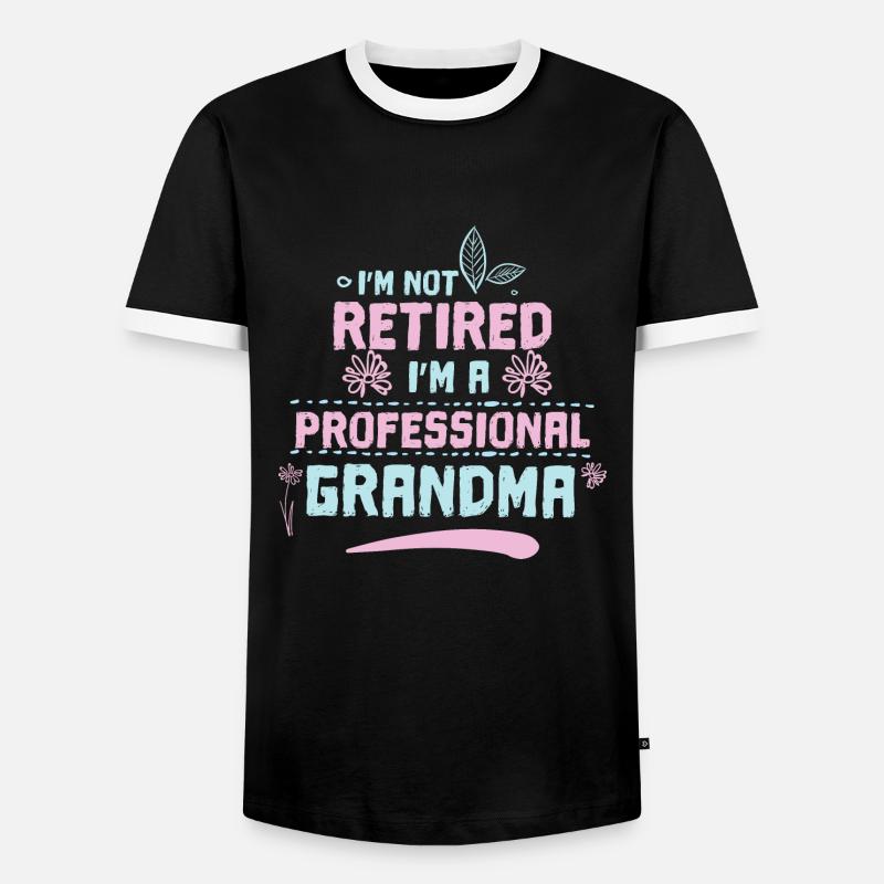 Pensioniertes berufliches Großmutter-Ruhestandsgeschenk - Männer Kontrast-T-Shirt - Schwarz/Weiß