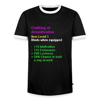 Vêtements de démotivation - T-shirt contrasté Homme - noir/blanc - Devant - AI Model Female 172 light (172cm) & AI Model Male 178 light (178cm)