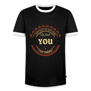 individuel sort jeu de mot cadeau super cool - T-shirt contrasté Homme - noir/blanc - Devant - AI Model Female 172 light (172cm) & AI Model Male 178 light (178cm)