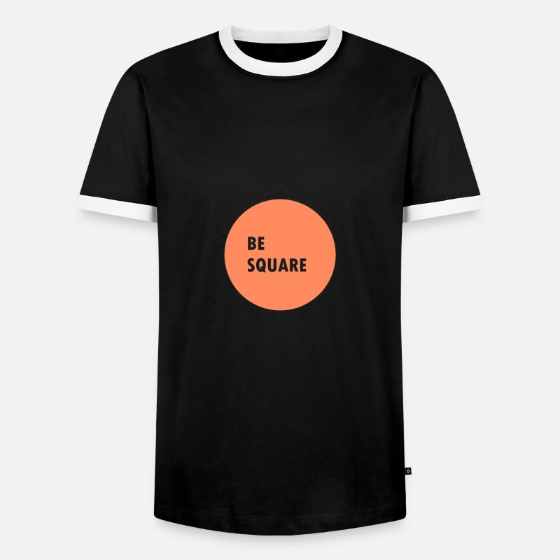 Be square - Männer Kontrast-T-Shirt - Schwarz/Weiß