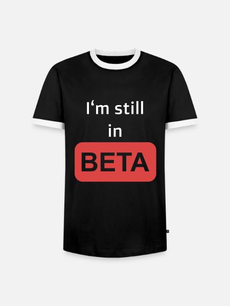 Still in Beta - Männer Kontrast-T-Shirt - Schwarz/Weiß