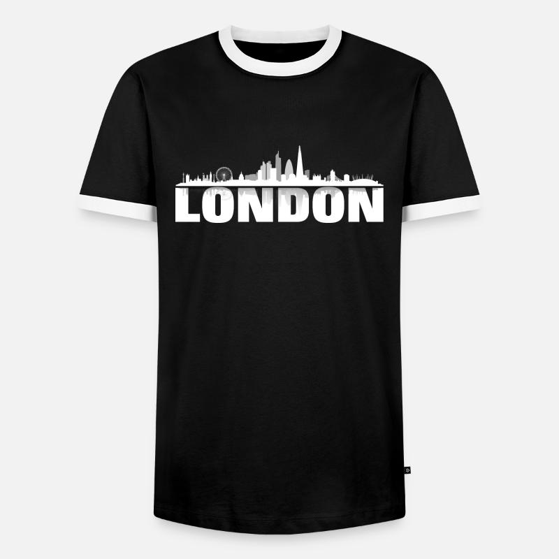 london02light - Men's Ringer Shirt - black/white