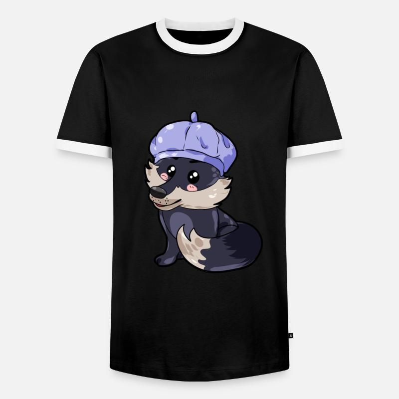Maler Wolf - Männer Kontrast-T-Shirt - Schwarz/Weiß