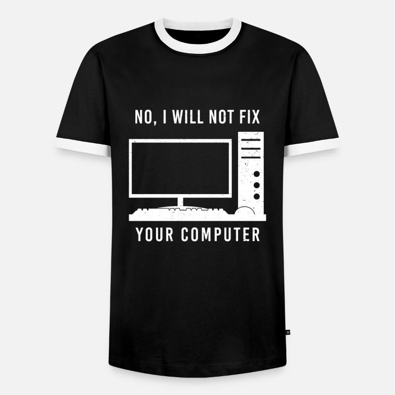 Nerd - Men's Ringer Shirt - black/white