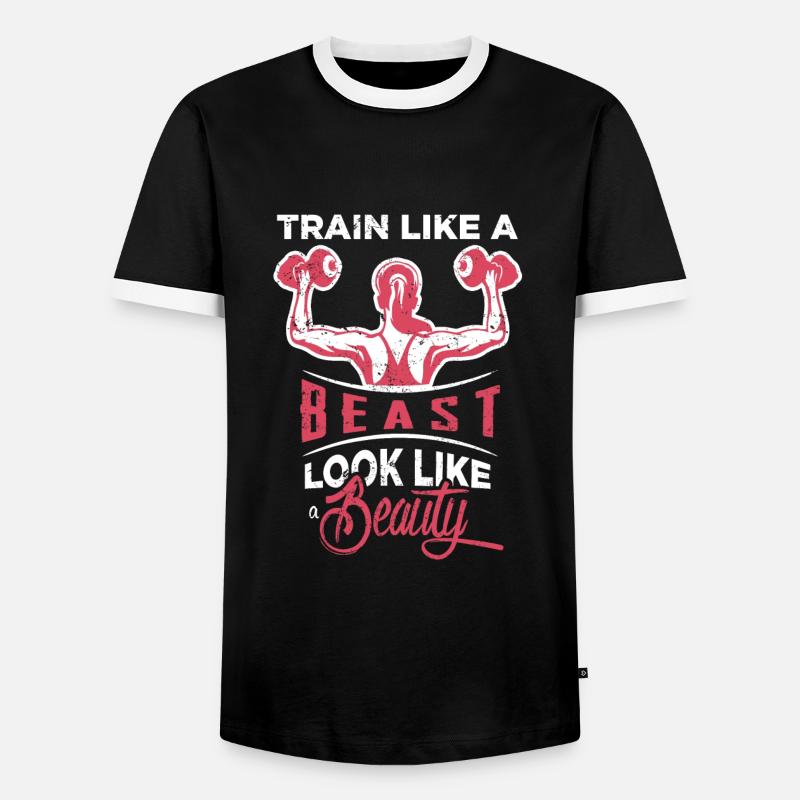 Training - Männer Kontrast-T-Shirt - Schwarz/Weiß