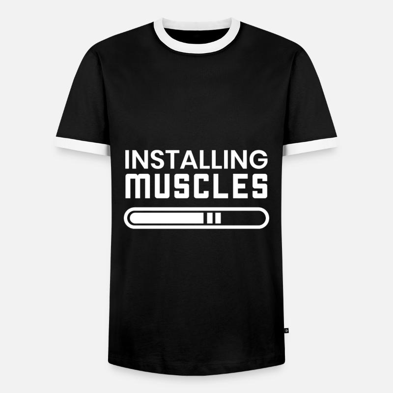 training - Männer Kontrast-T-Shirt - Schwarz/Weiß