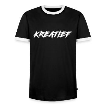 Kreatief Tuner Tiefergelegt T-Shirt Motiv - Männer Kontrast-T-Shirt - Schwarz/Weiß - Vorne - AI Model Female 172 light (172cm) & AI Model Male 178 light (178cm)