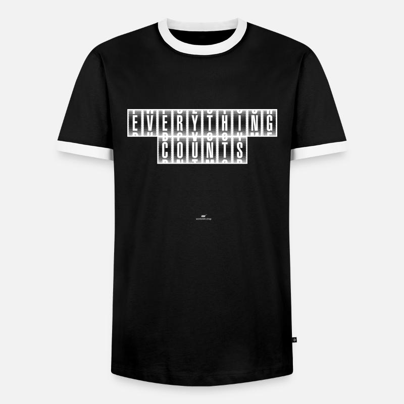 Everything Counts white - Men's Ringer Shirt - black/white
