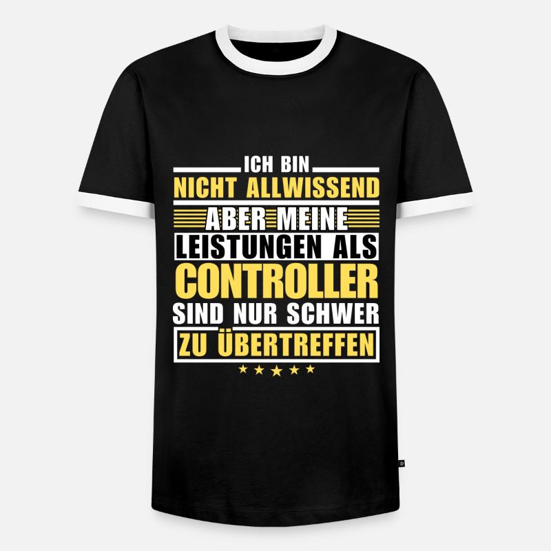 Unübertroffene Leistung als Controller - Männer Kontrast-T-Shirt - Schwarz/Weiß