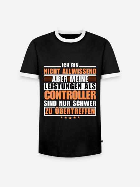 Unübertroffene Leistung als Controller - Männer Kontrast-T-Shirt - Schwarz/Weiß