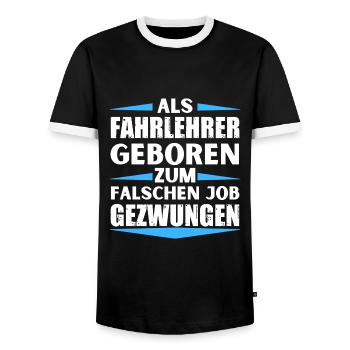 Un moniteur d’auto-école a décroché le mauvais emploi - T-shirt contrasté Homme - noir/blanc - Devant - AI Model Female 172 light (172cm) & AI Model Male 178 light (178cm)