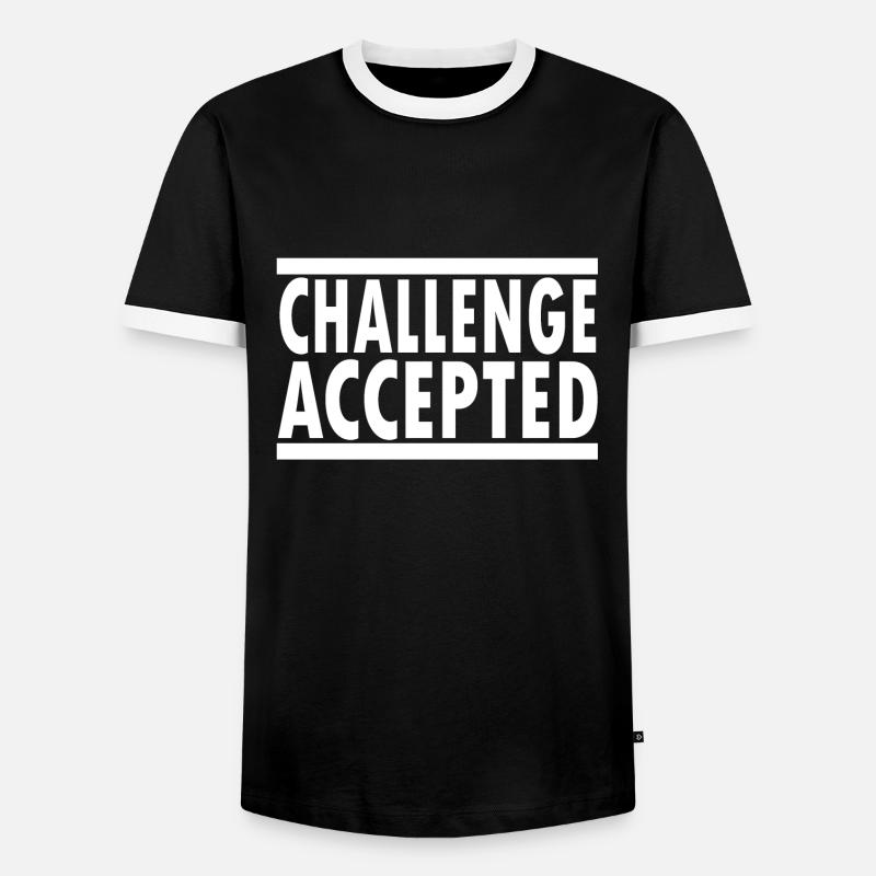 Challenge Accepted - Men's Ringer Shirt - black/white