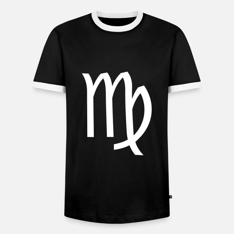 Sternzeichen Jungfrau - Männer Kontrast-T-Shirt - Schwarz/Weiß