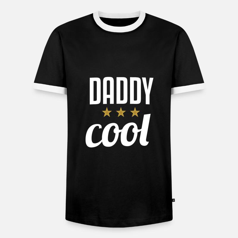 DADDY COOL - Männer Kontrast-T-Shirt - Schwarz/Weiß