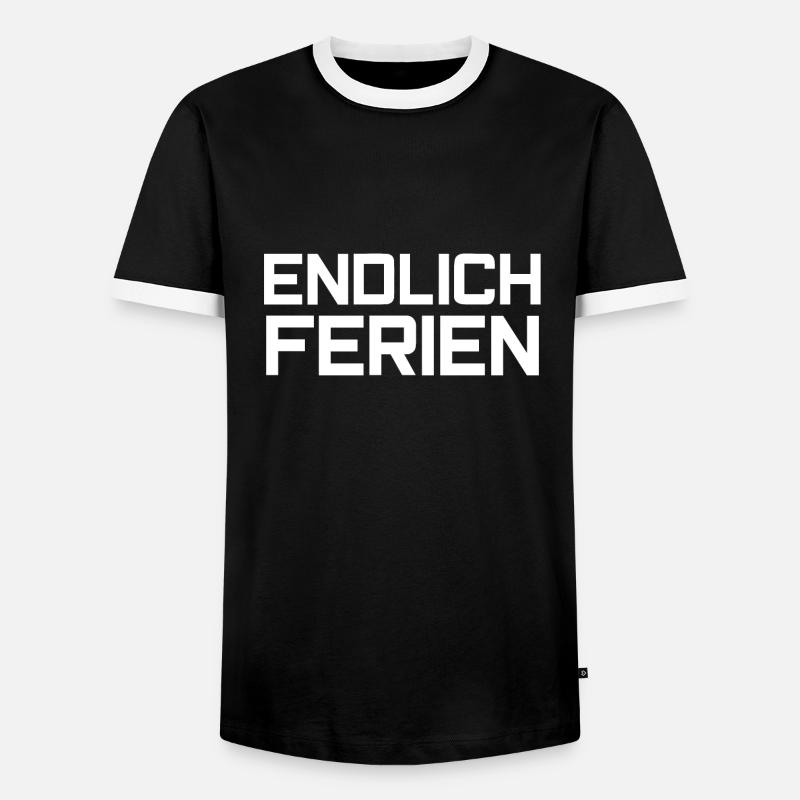 Finally vacation - Men's Ringer Shirt - black/white