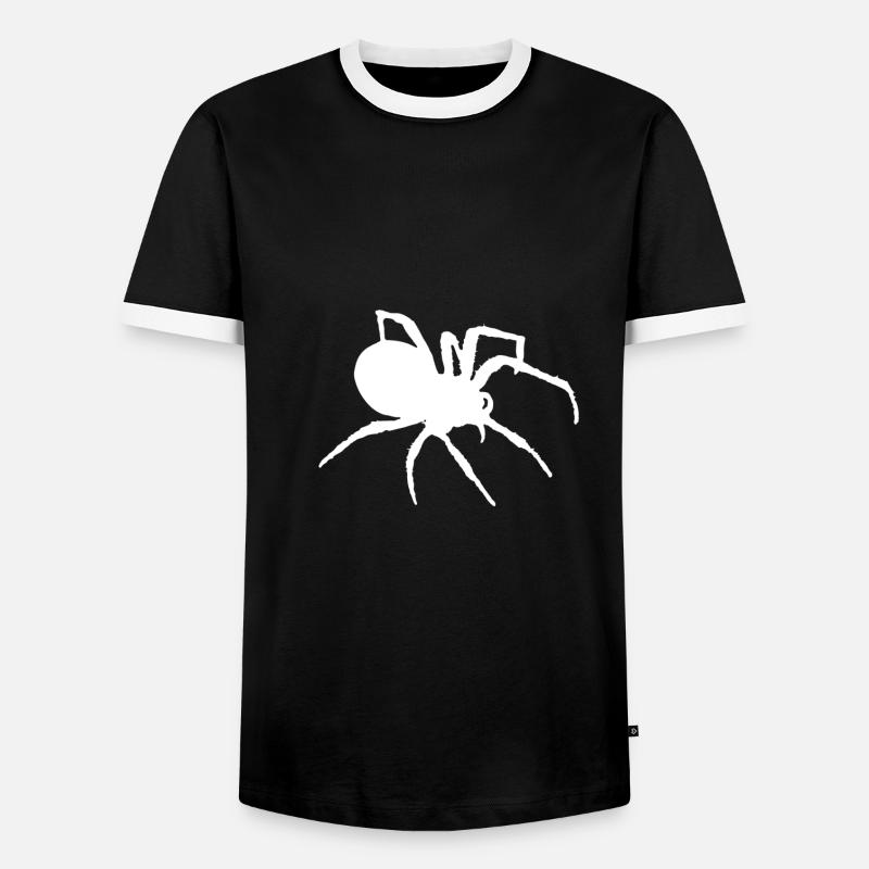 Spider silhouette - Men's Ringer Shirt - black/white