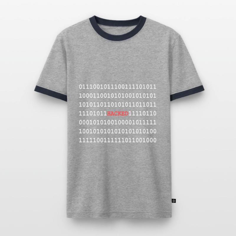 Binary code hacker Men's Ringer Shirt