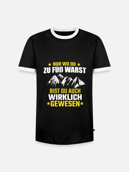 Wandern Spazieren Berge Geschenk - Männer Kontrast-T-Shirt - Schwarz/Weiß