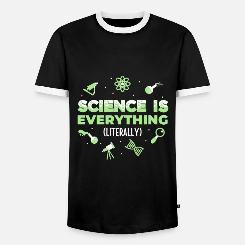 Science is Everything (Literally) - Men's Ringer Shirt - black/white