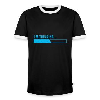 Jeu Informatique Pensée Nerd Drôle - T-shirt contrasté Homme - noir/blanc - Devant - AI Model Female 172 light (172cm) & AI Model Male 178 light (178cm)