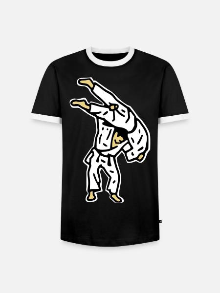 kata_guruma0 - Men's Ringer Shirt - black/white