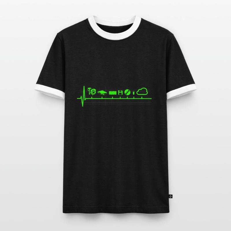 Disk Storage Evolution Technology Nerd Men's Ringer Shirt