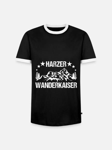 Harz Wanderkaiser Harzer Wanderung Geschenk - Männer Kontrast-T-Shirt - Schwarz/Weiß