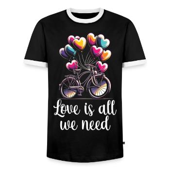 Songtexte Musikliebhaber Songwriter Musikfestival - Männer Kontrast-T-Shirt - Schwarz/Weiß - Vorne - AI Model Female 172 light (172cm) & AI Model Male 178 light (178cm)