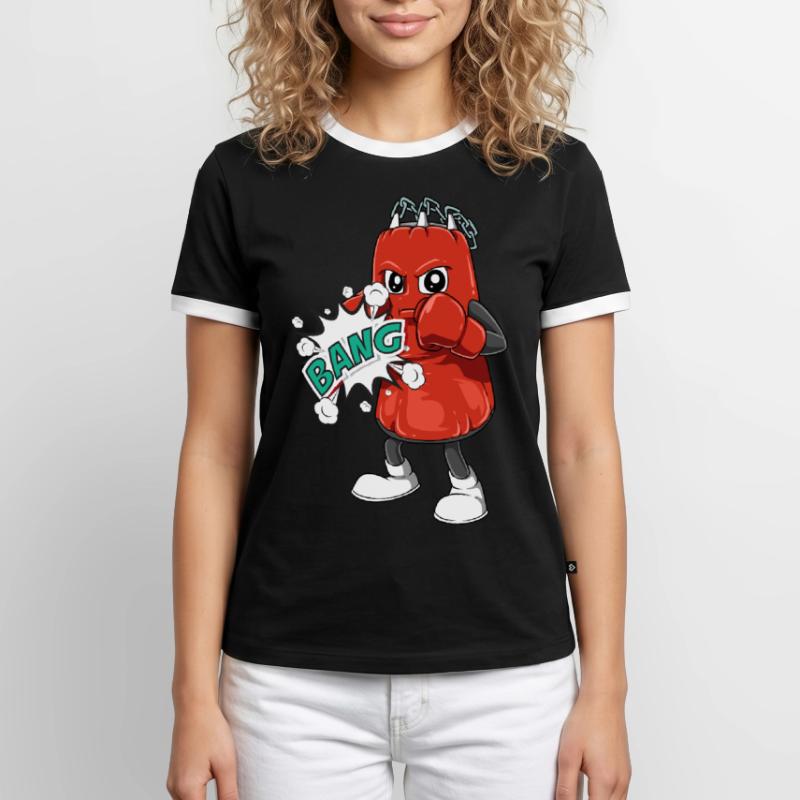 Boxe boxe boxe boxe de boxe de boxe pour un T-shirt contrasté Homme