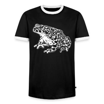 Crapaud Grenouille Graphique Amphibien Aquatique Grenouille Amoureux - T-shirt contrasté Homme - noir/blanc - Devant - AI Model Female 172 light (172cm) & AI Model Male 178 light (178cm)